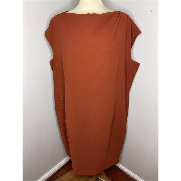 NWOT Plus MM Lafleur Marilyn Dress Staccato in Adobe Cown Neck Shift +3 - Picture 2 of 9